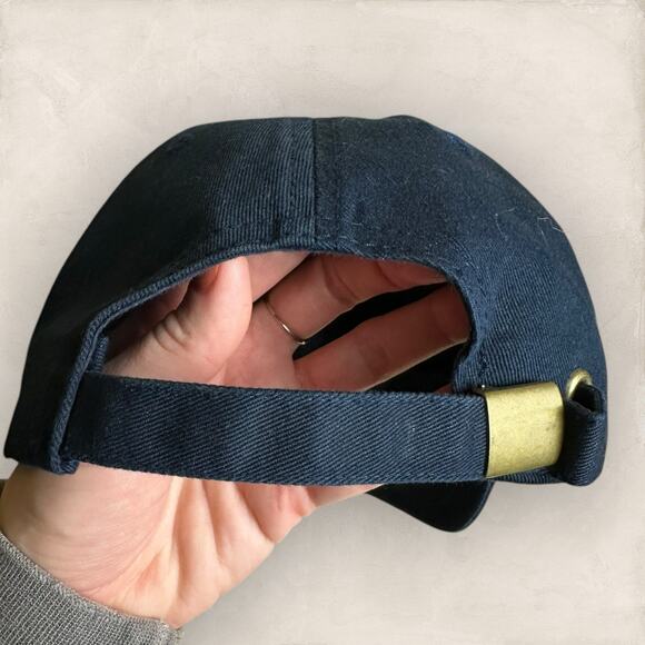 Vintage Mickey Mouse Hat Cap Strapback Navy Blue Walt Disney World Cartoon y2k - Picture 2 of 4